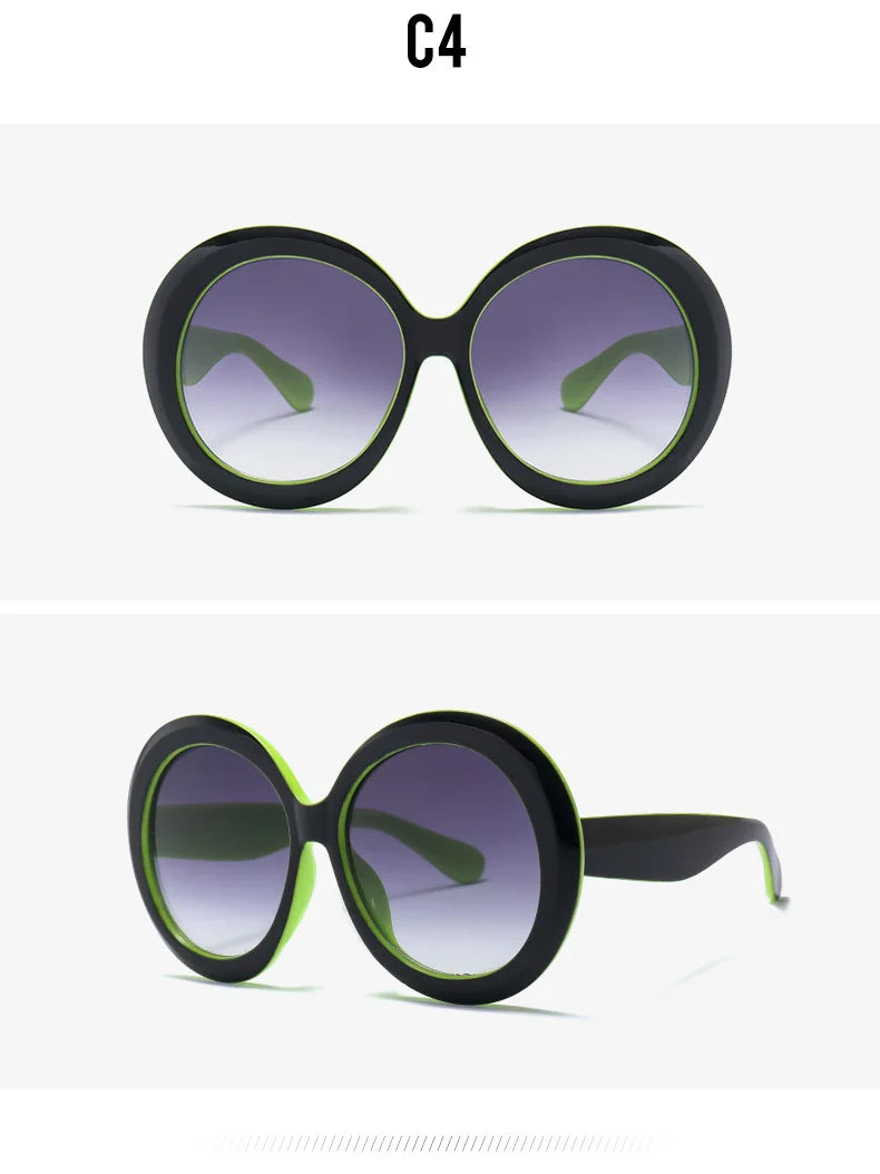 JNPCXI Oversized Round Sunglasses Women Men Luxury Brand Big Frame Sun Glasses Goggles Large Shades Unisex Riding Eyeglasses