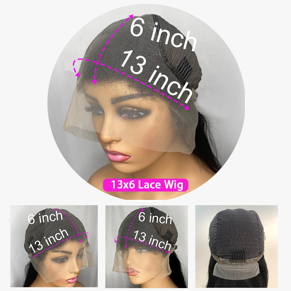 13x6 Hd Lace Frontal Wig Human Hair 40 Inch 13x4 Straight Lace Front Human Hair Wigs For Women Pre Plucked 200 Density Remy Hair