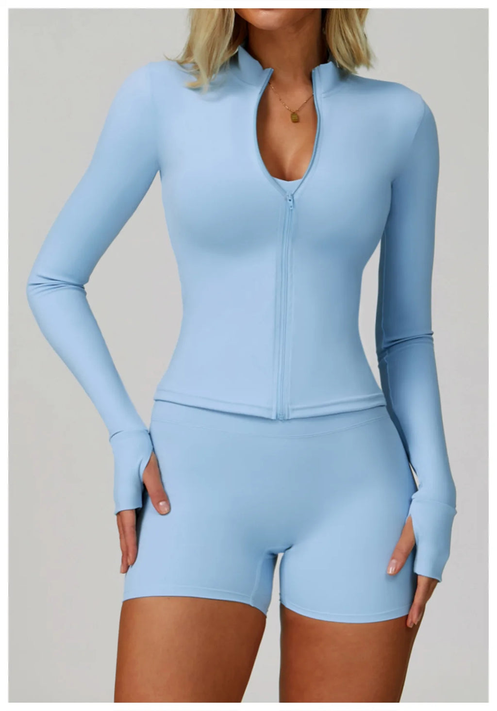 2PCS Yoga Clothing Set Women's High Waisted Leggings 3 Piece Fitness Suit Coat Jacket Exercise Wear Fitness Workout Underwear ﻿