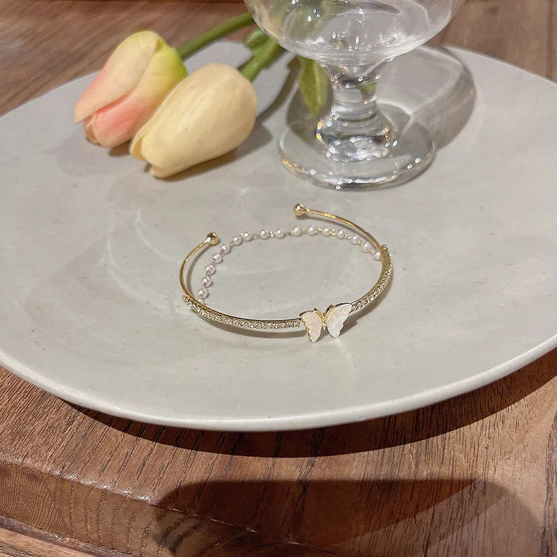 Exquisite Opal Tulip Zircon Bracelet for Women Fashionable Personalized Daily Accessory Party Jewelry Birthday Anniversary Gifts