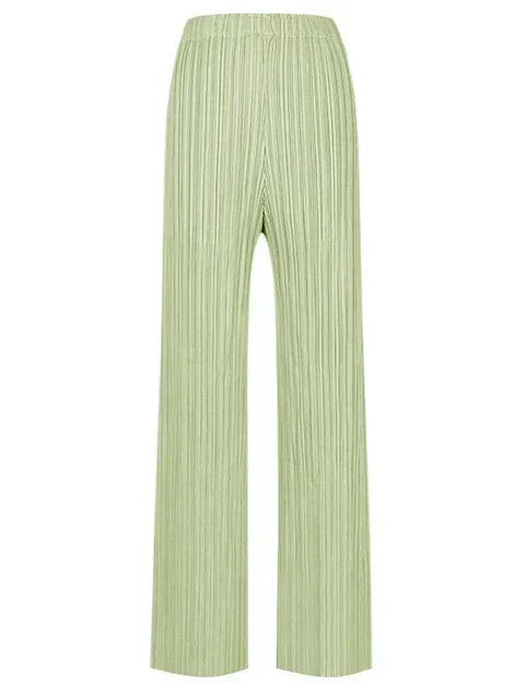 YUDX Spring Summer Autumn Women Casual Elegant Ladies Miyake Designer Casual Loose Straight Pleated Pants High Waist Trousers