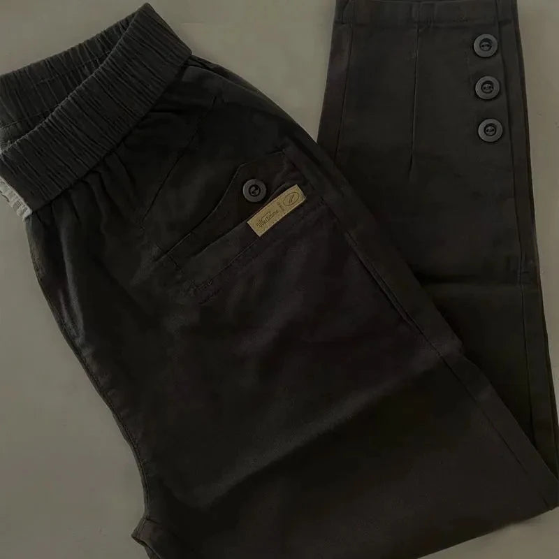 New 2025 Fashion Korean Women's pants Spring Summer  Casual Slim Elastic Waist Pants Female Harun pants Ladies Trousers