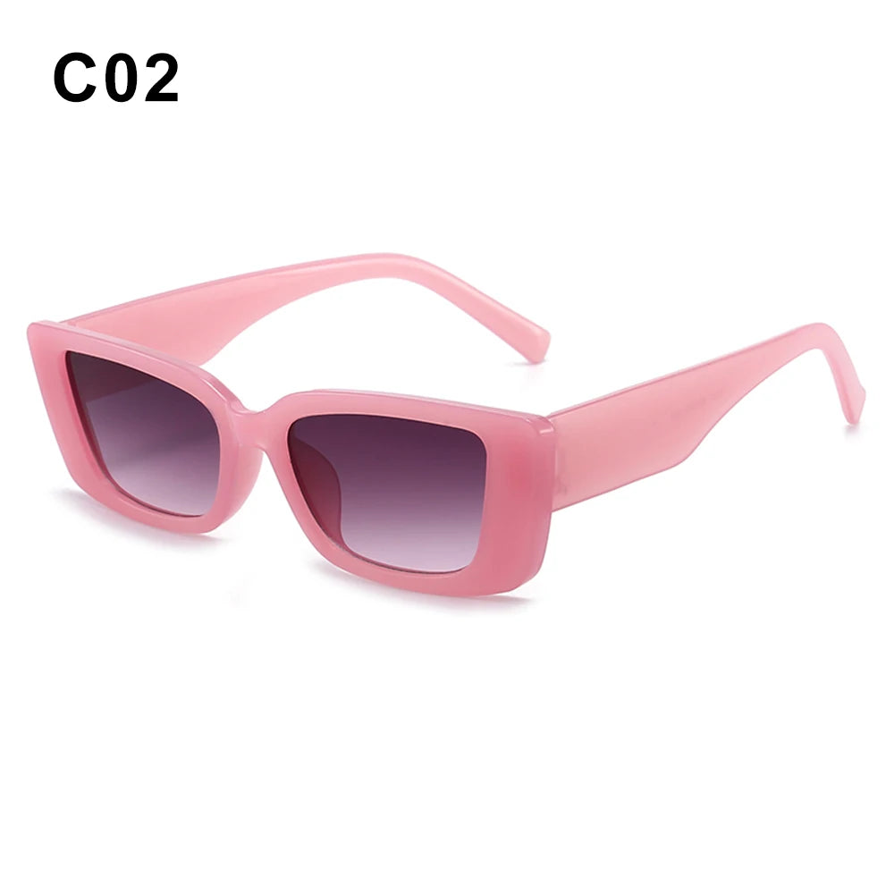 Retro Cat eyt Frame Sunglasses Women 2023 Luxury V Sun Glasses Men Fashion Rectangle Jelly Sunglasses with Metal Hinges UV400