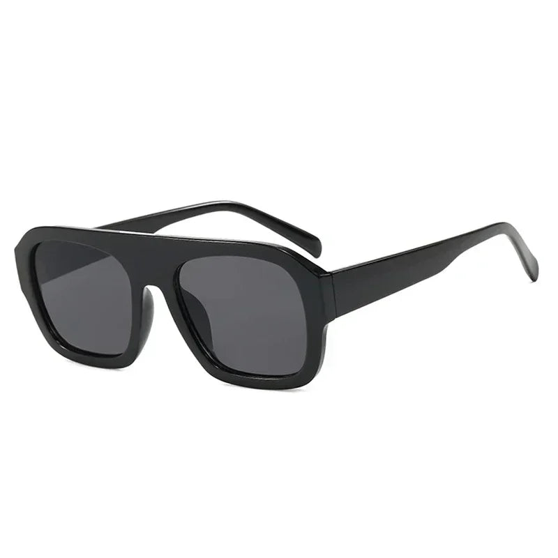 JNPCXI Fashion Square Women Sunglasses Shades UV400 Retro Leopard Tea Candy Color Gradient Men Punk Sun Glasses