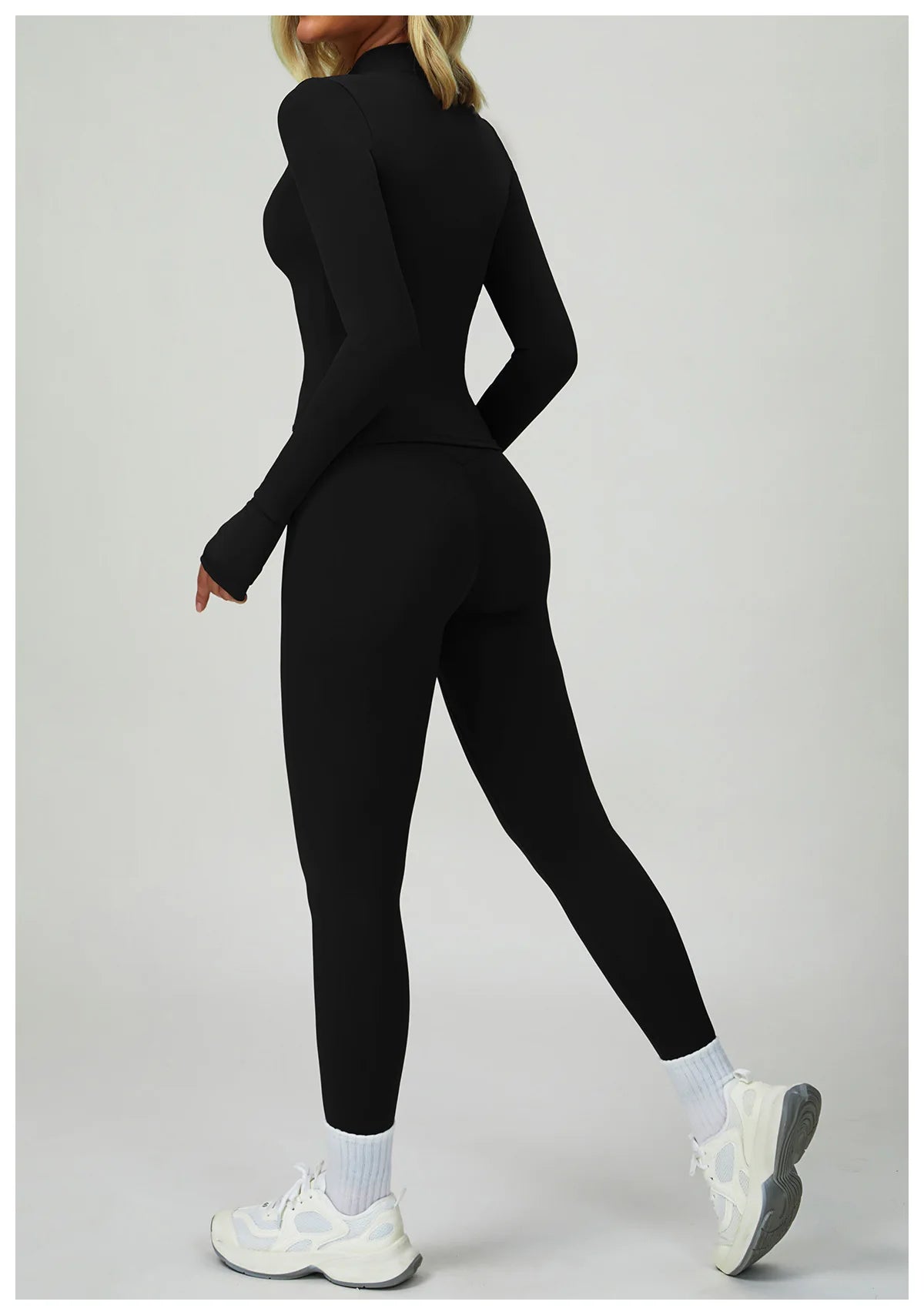 2PCS Yoga Clothing Set Women's High Waisted Leggings 3 Piece Fitness Suit Coat Jacket Exercise Wear Fitness Workout Underwear ﻿