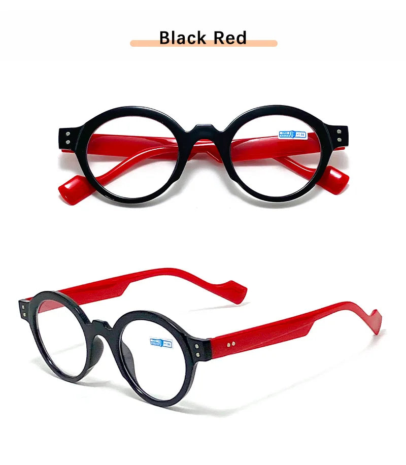 New Round Reading Glasses Women Trendy Presbyopia Hyperopia Anti Blue Light Reading Eyeglasses Men +1.0 +1.5 +2.0 +2.5 +3.0 +3.5