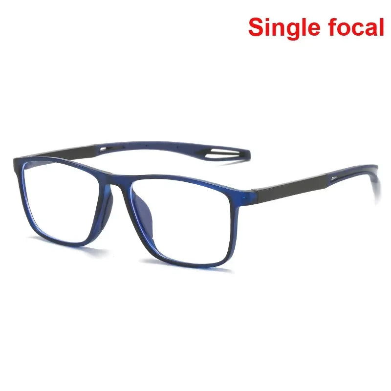 New Trendy TR90 Photochromic Multifocal Reading Glasses 3 in 1 Outdoor Bifocal Sunglasses Sports Anti Blue Near Far Eyeglasses