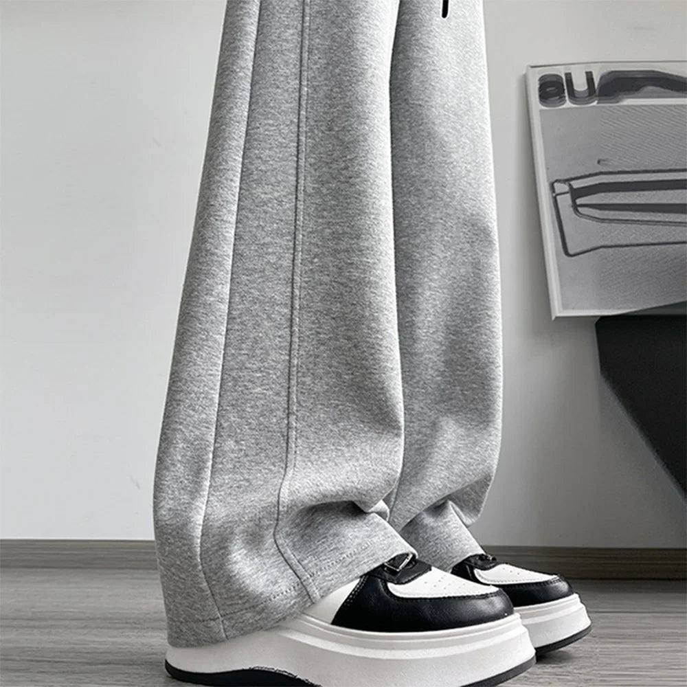 Casual High Waist Wide Leg Pants for Women – Korean Style Loose Fit Sweatpants, Trendy Streetwear Trousers