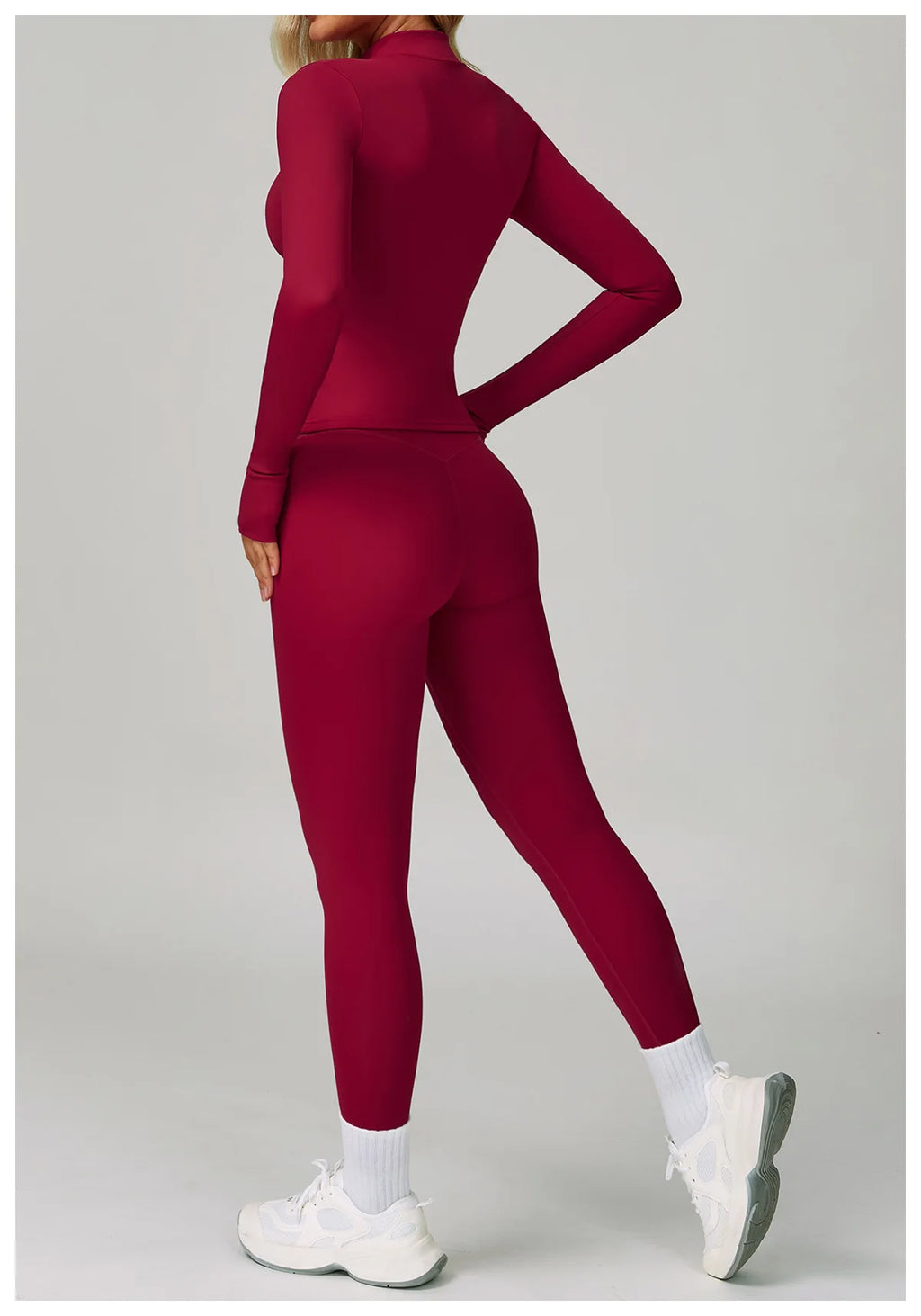 2PCS Yoga Clothing Set Women's High Waisted Leggings 3 Piece Fitness Suit Coat Jacket Exercise Wear Fitness Workout Underwear ﻿