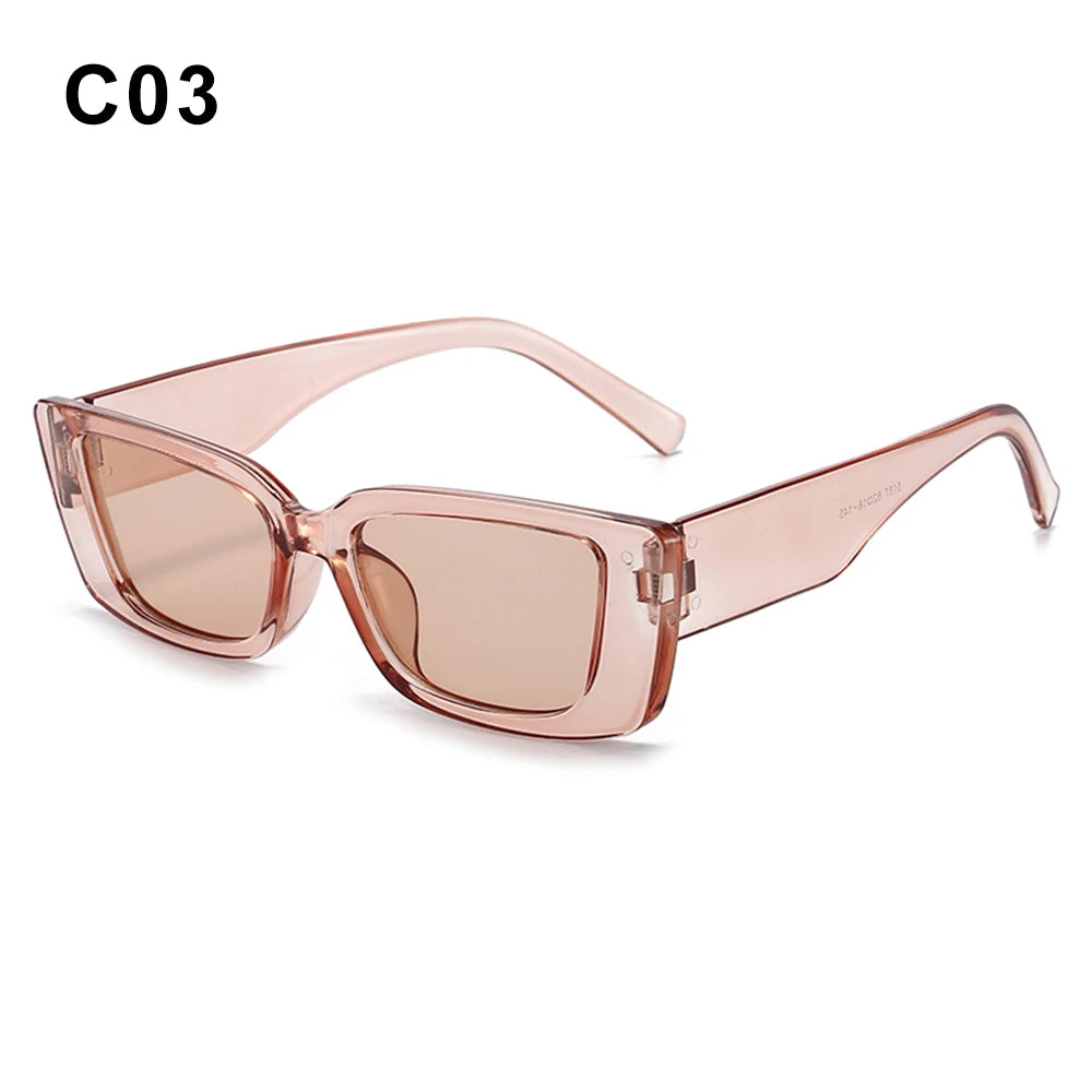 Retro Cat eyt Frame Sunglasses Women 2023 Luxury V Sun Glasses Men Fashion Rectangle Jelly Sunglasses with Metal Hinges UV400