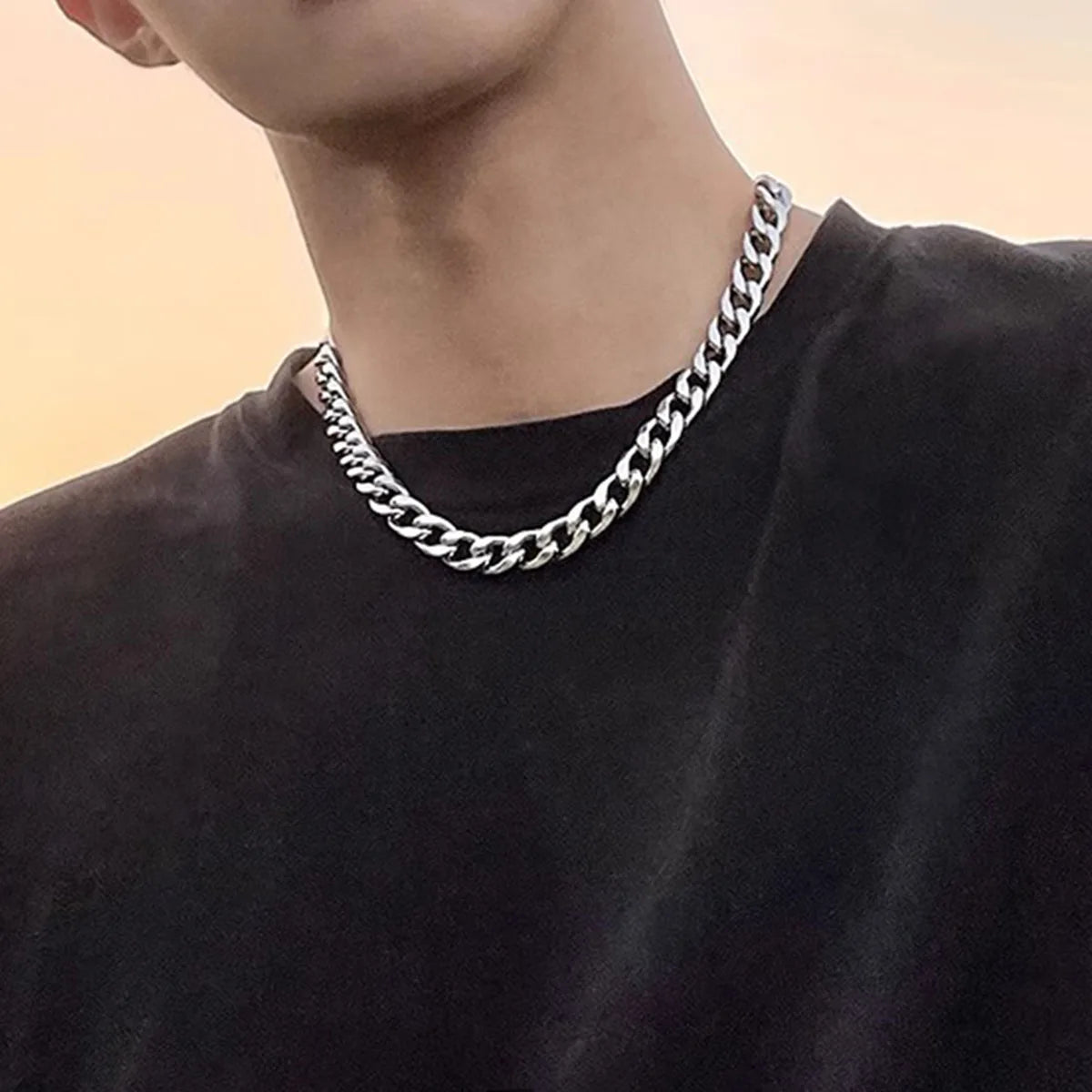 Punk Thorns Chain Necklace for Men Streetwear Barbed Wire Brambles Boys Hip Hop Harajuku Party Halloween Jewelry