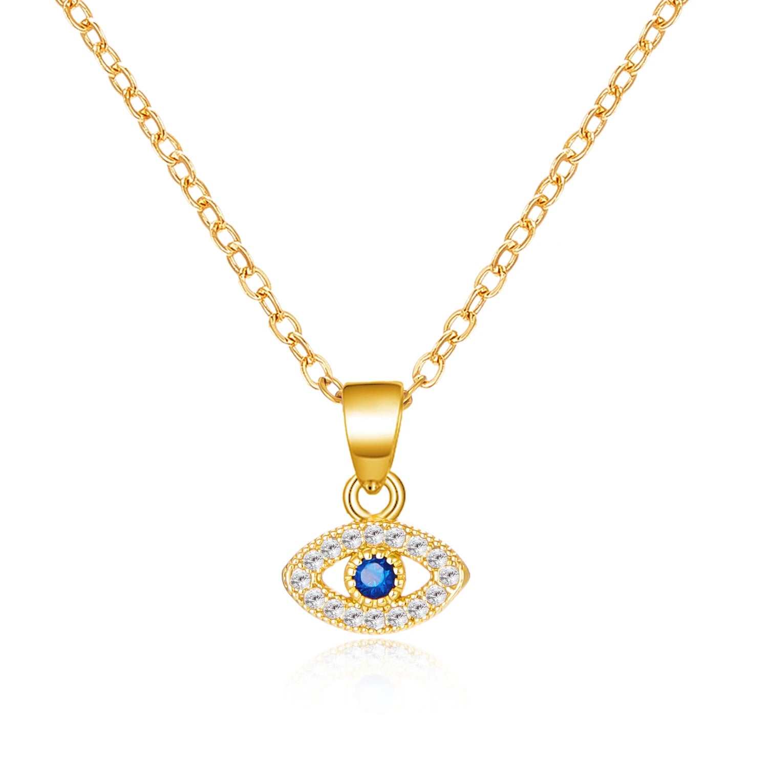 Fashion Zircon Evil Eye Necklaces for Women Chain Turkish Eye Pendant Necklace Girls Party Jewelry Lucky Gift
