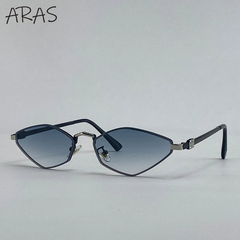 Small Frame Hexason Punk Sunglasses Women 2025 Luxury Brand Polygon Sun Glasses For Lady Vintage Outdoor Shades Cat Eye Eyewear