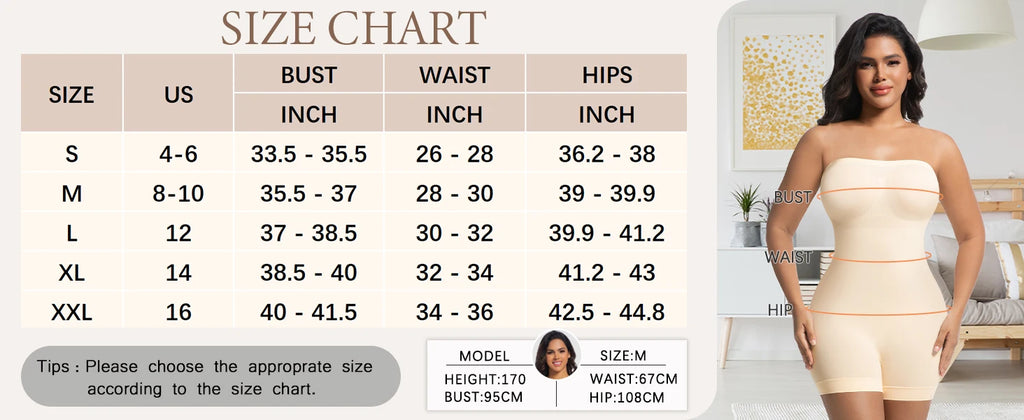 Women Strapless Shapewear Bodysuits Tummy Control Butt Lifter Body Shaper Waist Trainer Sculpting Underwear Shape wear