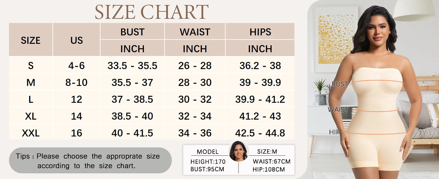 Women Strapless Shapewear Bodysuits Tummy Control Butt Lifter Body Shaper Waist Trainer Sculpting Underwear Shape wear