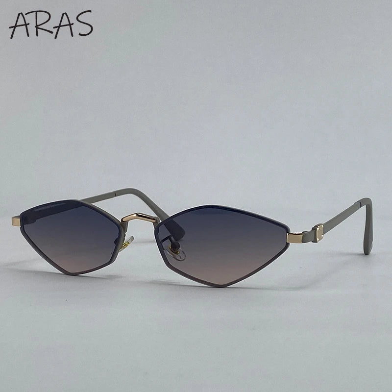 Small Frame Hexason Punk Sunglasses Women 2025 Luxury Brand Polygon Sun Glasses For Lady Vintage Outdoor Shades Cat Eye Eyewear