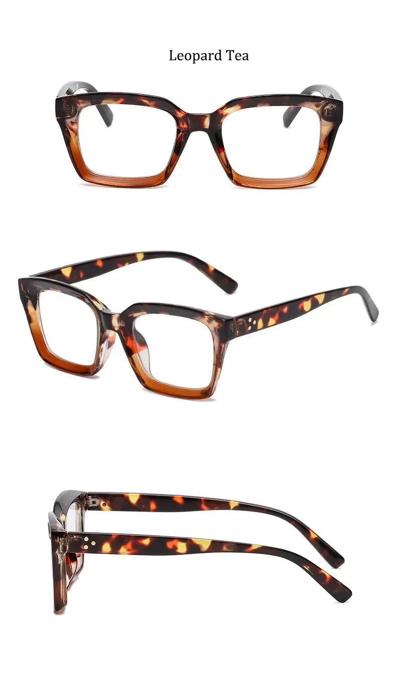 Fashion Reading Glasses Women 2023 New Square Anti Blue Light Presbyopia Eyegalsses Vintage Computer Optical Eyewear +1 .0~ +3.5