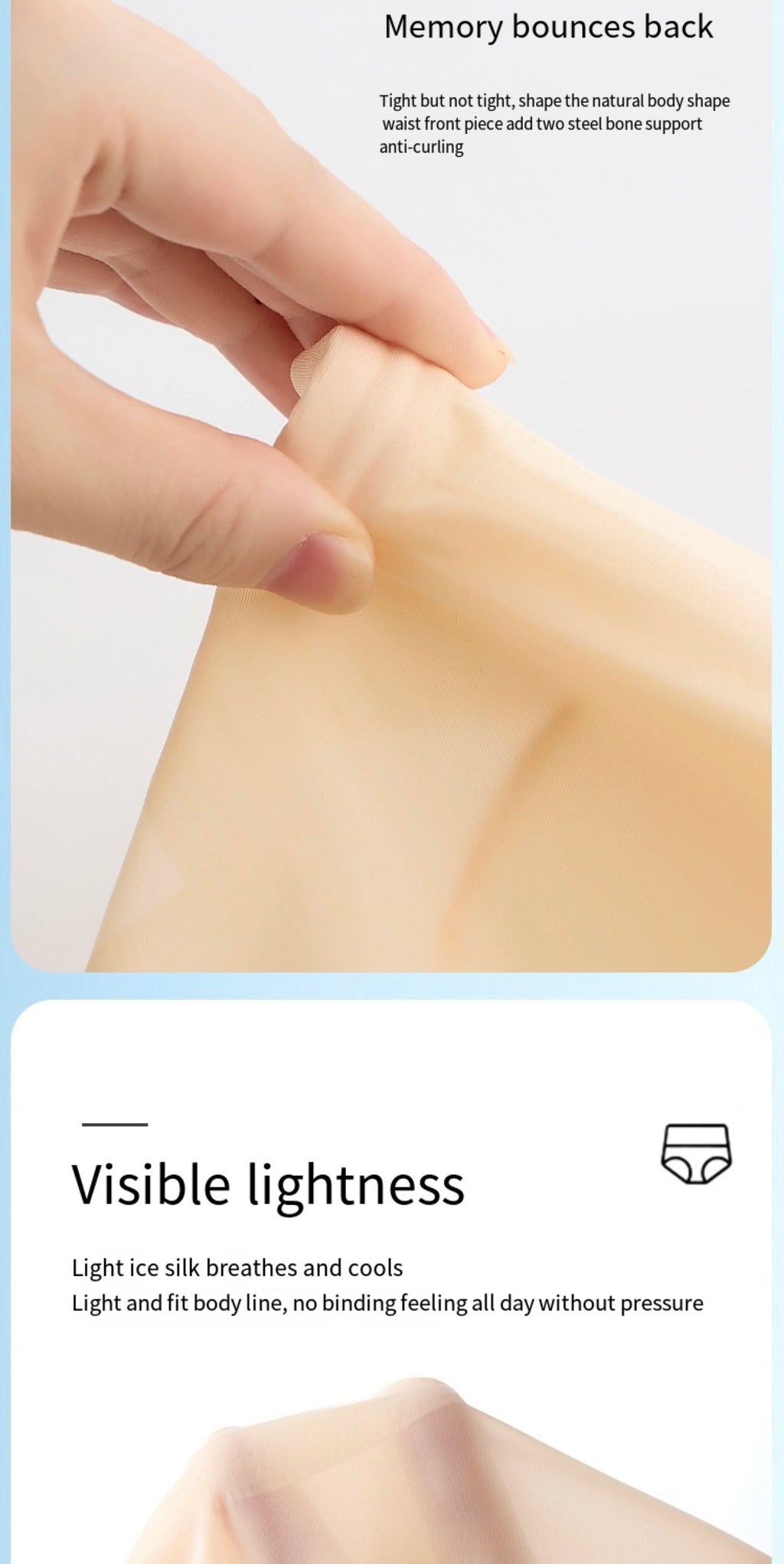 1pcs Women Ultrathin Belly Shaping Brief High Waist Ice Silk Lifting Hip Pants Slimming Panties Shaper Underwear Safety Panty