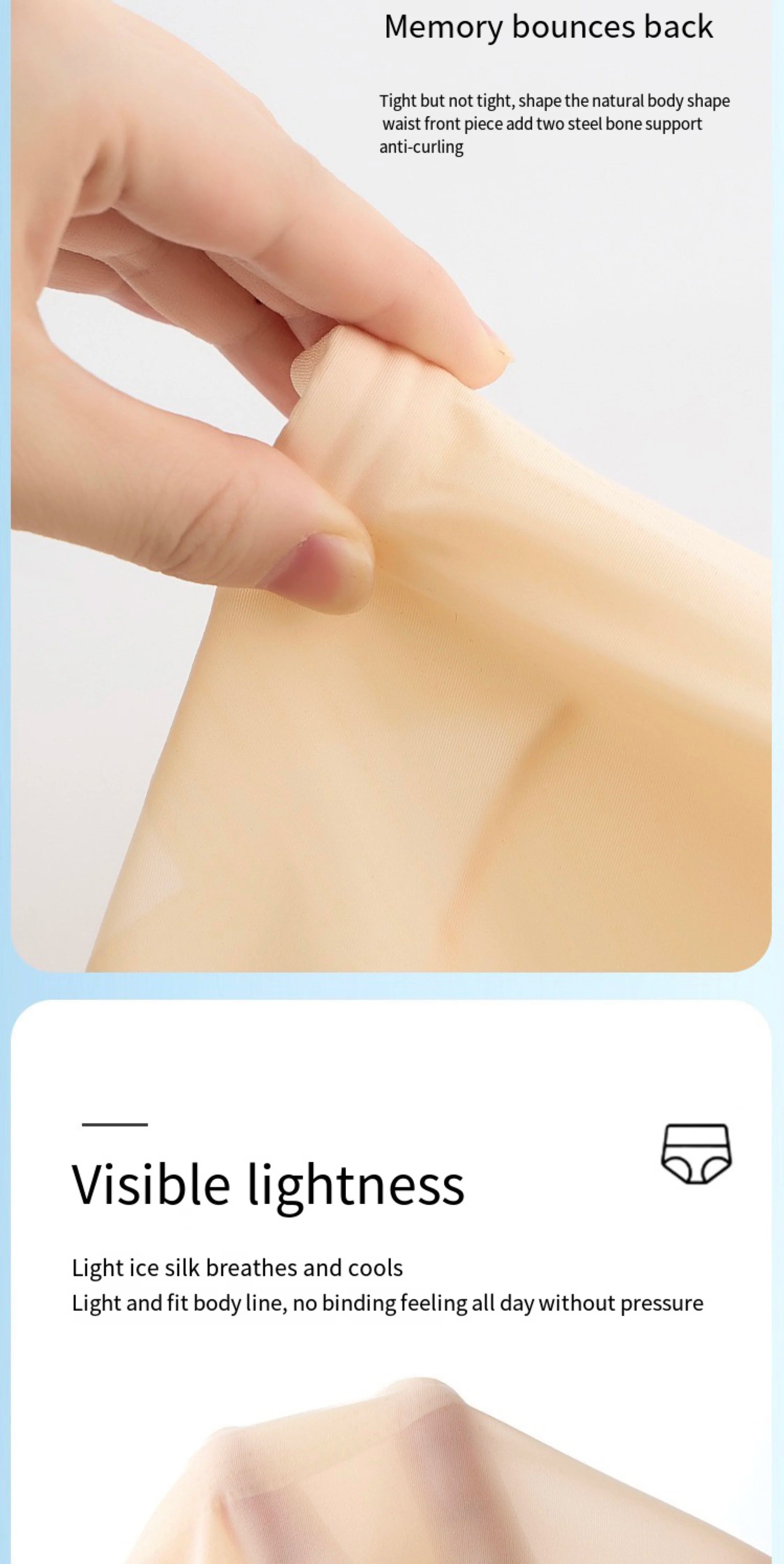 1pcs Women Ultrathin Belly Shaping Brief High Waist Ice Silk Lifting Hip Pants Slimming Panties Shaper Underwear Safety Panty