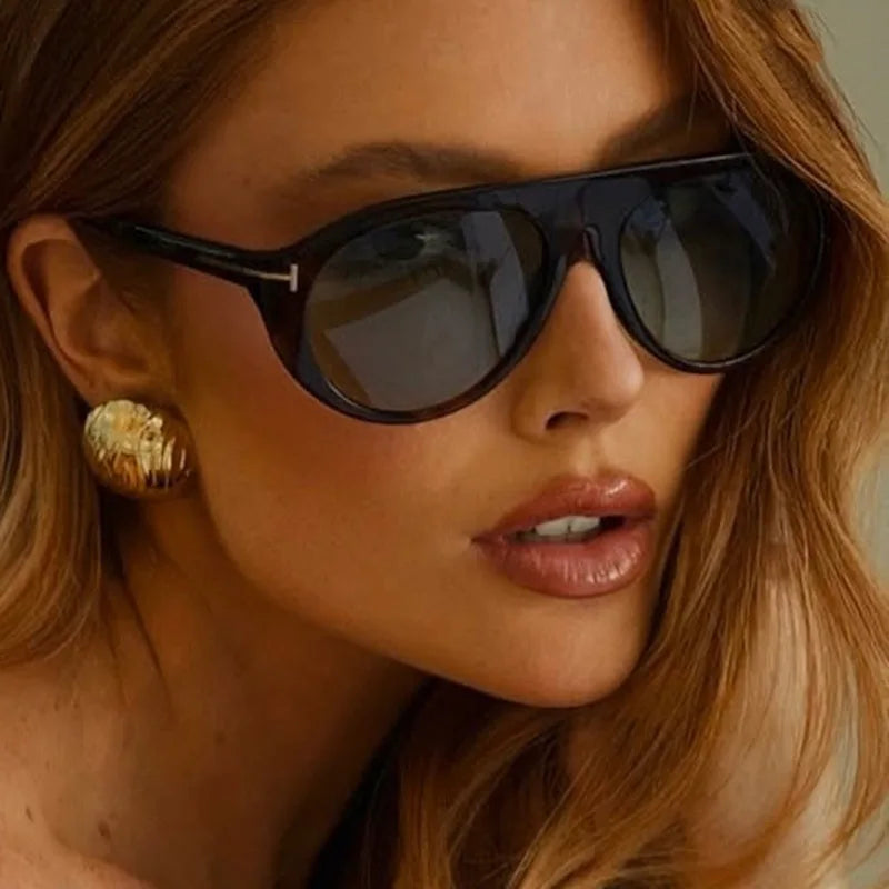 Vintage Women Sunglasses Woman 2025 Fashion Men Pilot Trending Sunshade Retro Square Large Frame Sun glasses Outdoor UV400