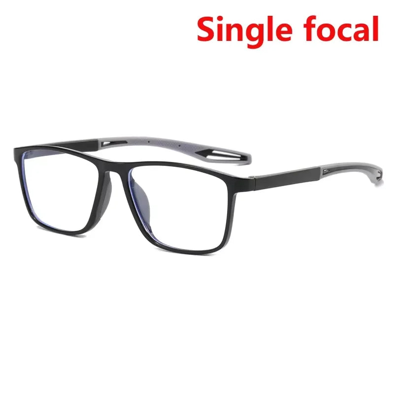 New Trendy TR90 Photochromic Multifocal Reading Glasses 3 in 1 Outdoor Bifocal Sunglasses Sports Anti Blue Near Far Eyeglasses