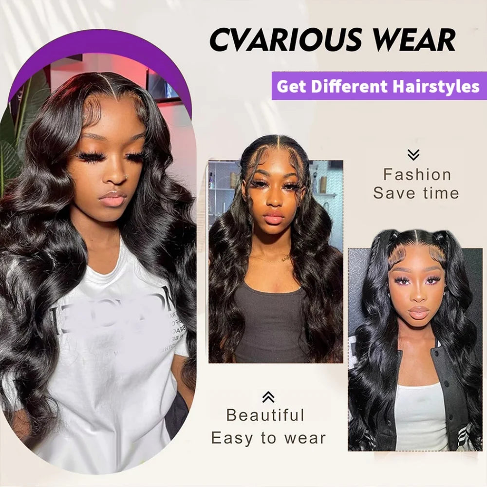 250% Density V Part Wig Human Hair Body Wave Upgrade Brazilian Glueless Wigs For Women Full Head Clip In Half Wig No Leave Out