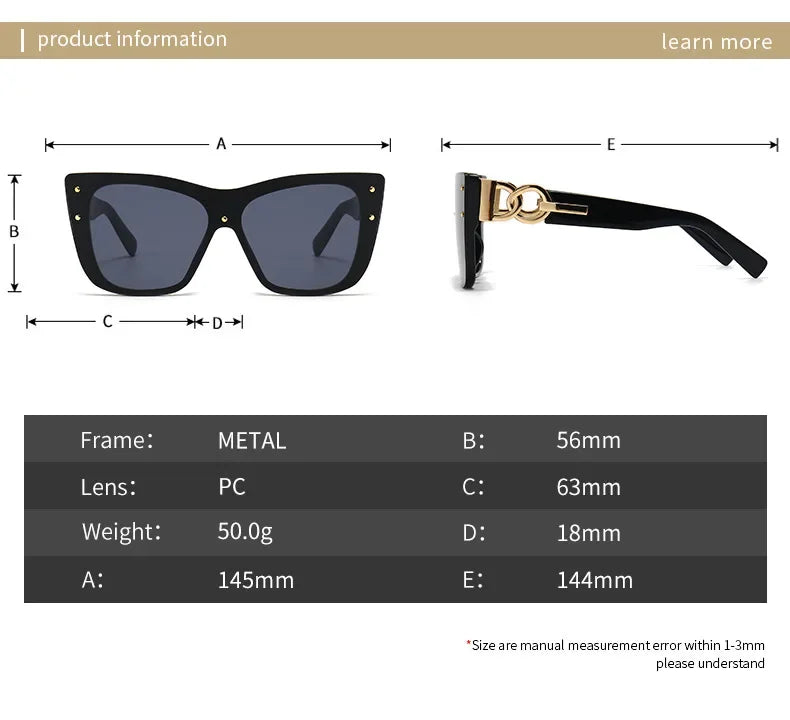 2025 New Fashion Big Frame Cat Eye Sunglasses For Ladies Street Shot Fashionable Sunglasses for Women Driving Shades UV400