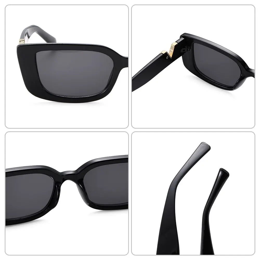 Retro Cat eyt Frame Sunglasses Women 2023 Luxury V Sun Glasses Men Fashion Rectangle Jelly Sunglasses with Metal Hinges UV400