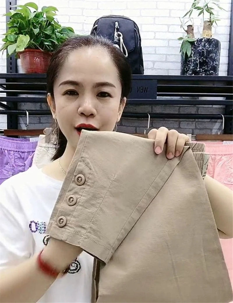 New 2025 Fashion Korean Women's pants Spring Summer  Casual Slim Elastic Waist Pants Female Harun pants Ladies Trousers