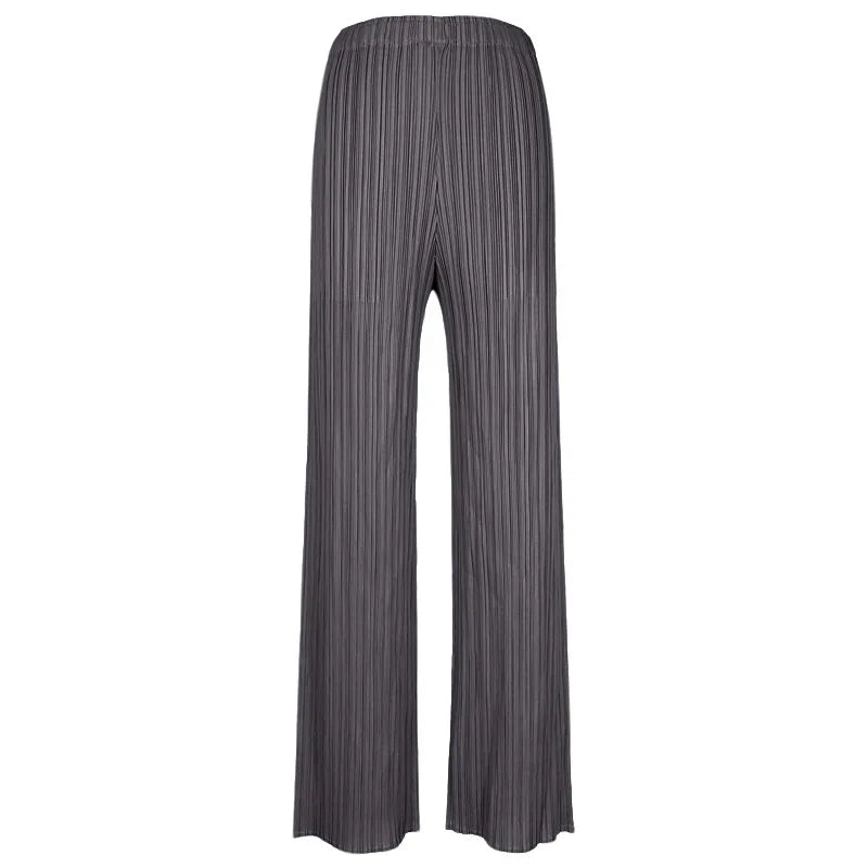 YUDX Spring Summer Autumn Women Casual Elegant Ladies Miyake Designer Casual Loose Straight Pleated Pants High Waist Trousers