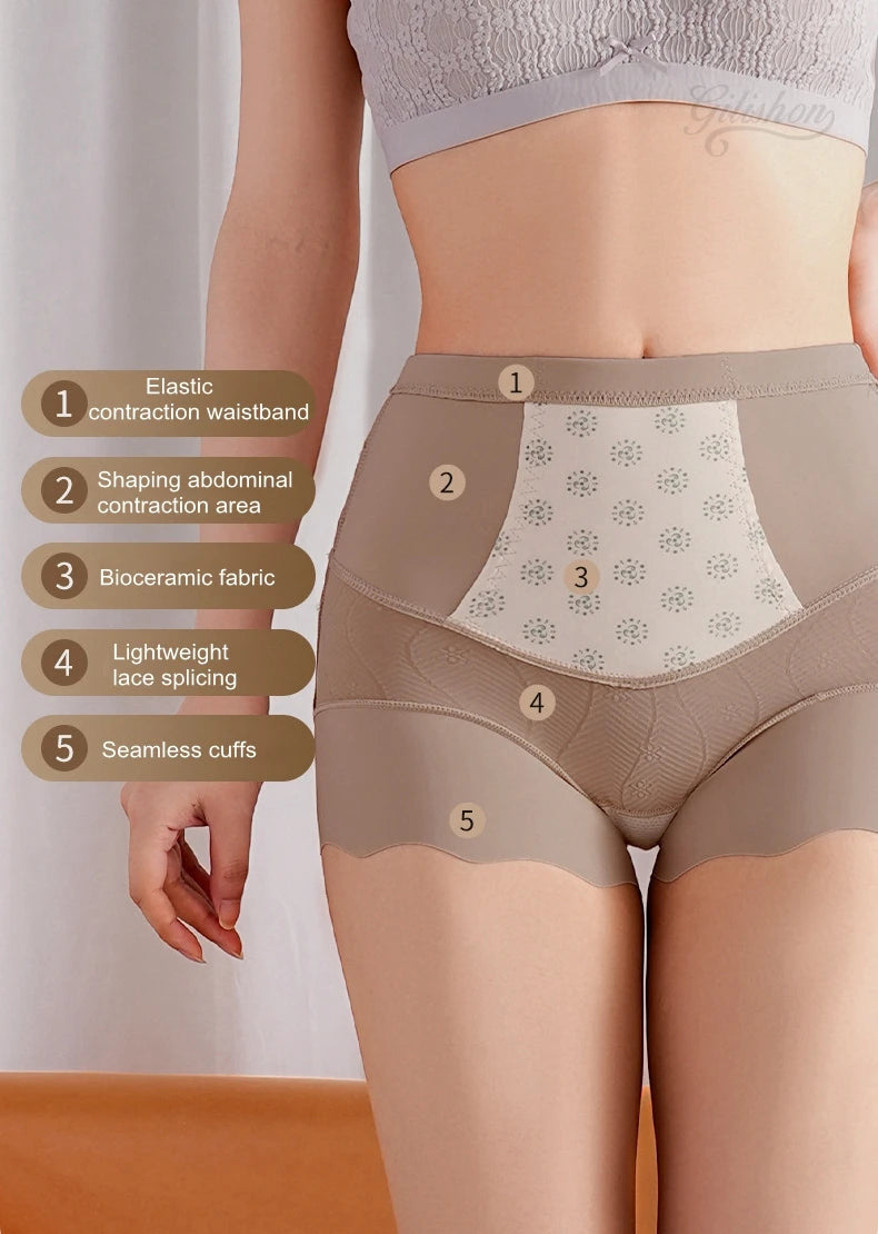 Women Shaper Panties High Waist Tummy Control Panty Seamless Briefs Flat Belly Hip Lift Shaping Antibacterial Underwear 2024 New