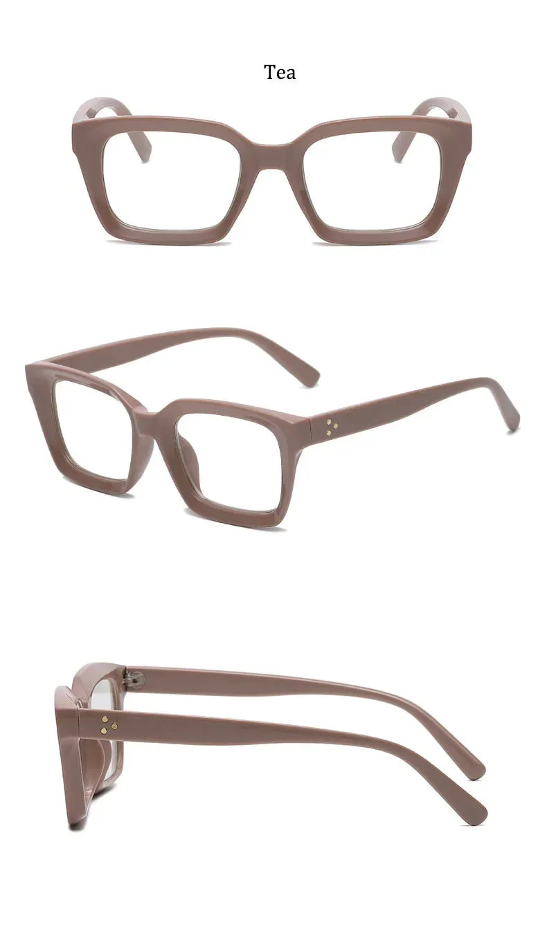 Fashion Reading Glasses Women 2023 New Square Anti Blue Light Presbyopia Eyegalsses Vintage Computer Optical Eyewear +1 .0~ +3.5