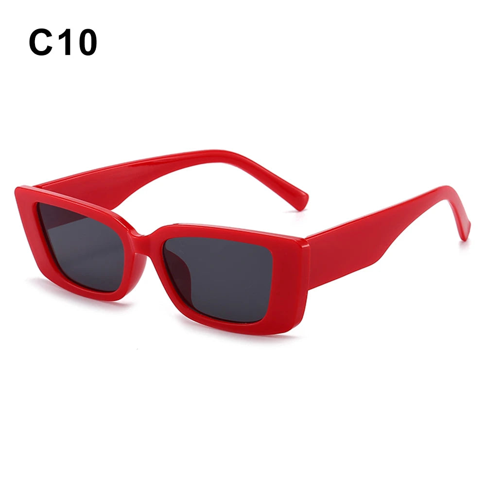 Retro Cat eyt Frame Sunglasses Women 2023 Luxury V Sun Glasses Men Fashion Rectangle Jelly Sunglasses with Metal Hinges UV400