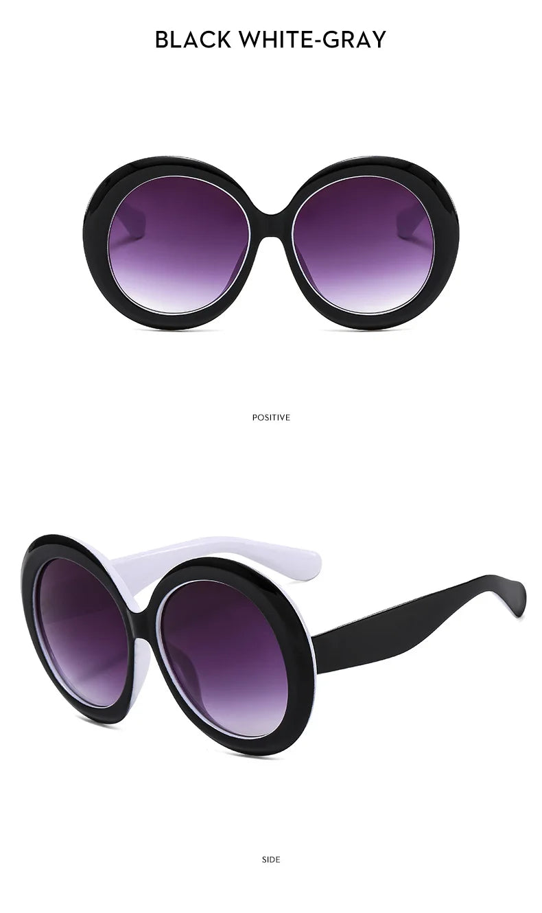 JNPCXI Oversized Round Sunglasses Women Men Luxury Brand Big Frame Sun Glasses Goggles Large Shades Unisex Riding Eyeglasses