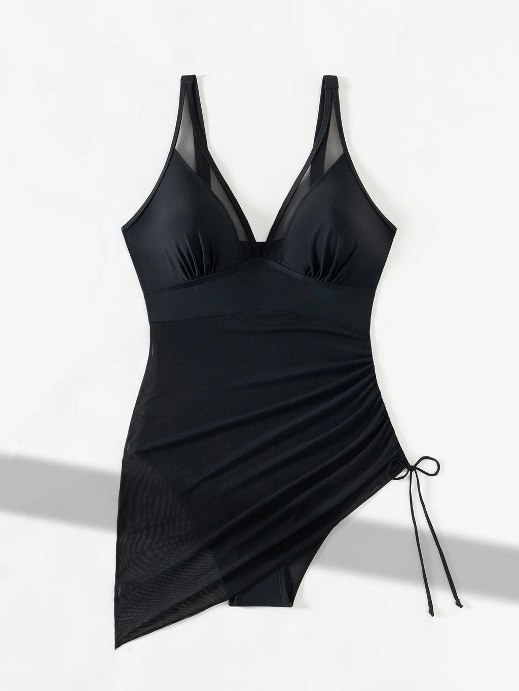 Vigoashely 2025 Solid Mesh Patchwork Swimwear Women Sexy Push Up One Piece Swimsuit Monokini Lady Brazilian Beach Bathing Suit