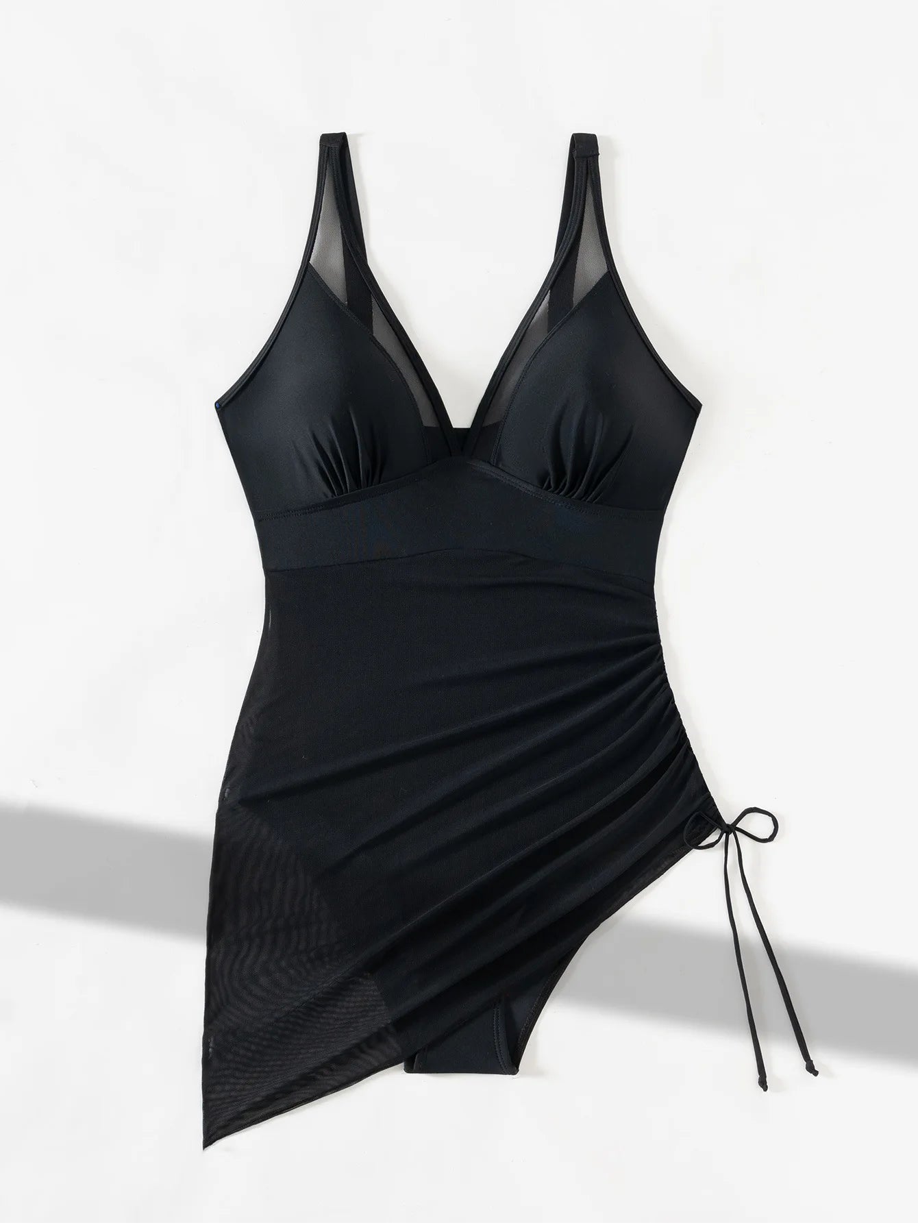 Vigoashely 2025 Solid Mesh Patchwork Swimwear Women Sexy Push Up One Piece Swimsuit Monokini Lady Brazilian Beach Bathing Suit