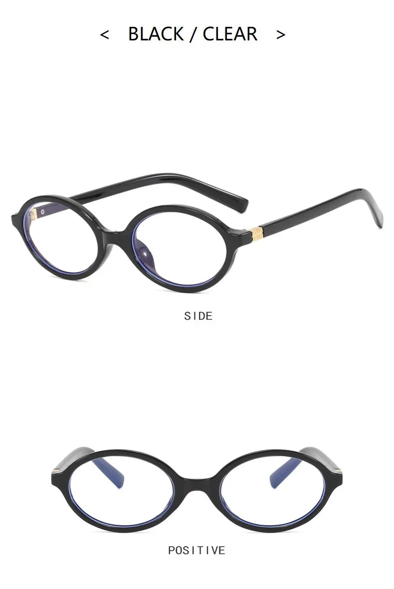 Sexy Small Oval Leopard Sunglasses Women Lovely Ins No Makeup Plain Glasses Frame Eyewear Cute Decorative Computer Glasses Men