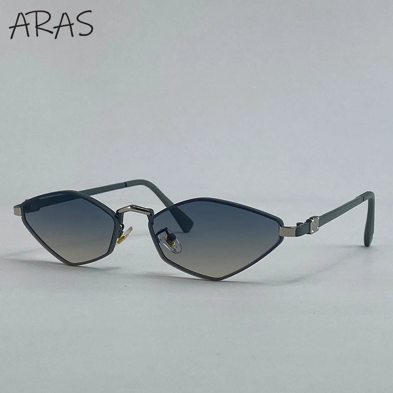 Small Frame Hexason Punk Sunglasses Women 2025 Luxury Brand Polygon Sun Glasses For Lady Vintage Outdoor Shades Cat Eye Eyewear