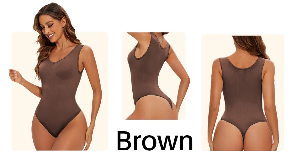 Seamless Shapewear Bodysuit for Women Body Shaper Thong Body Shaping Sculpting Breast Slimming Wide Shoulder Straps Shapers New