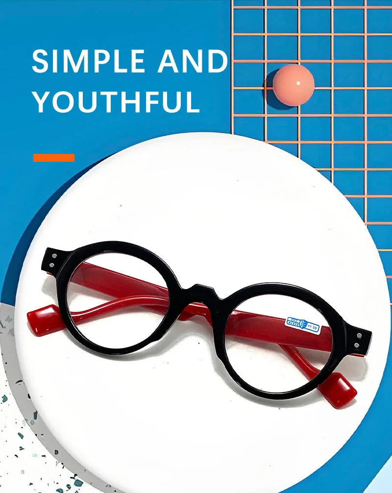 New Round Reading Glasses Women Trendy Presbyopia Hyperopia Anti Blue Light Reading Eyeglasses Men +1.0 +1.5 +2.0 +2.5 +3.0 +3.5