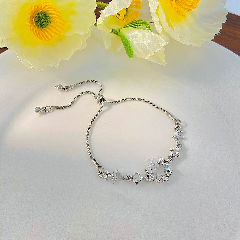 Exquisite Opal Tulip Zircon Bracelet for Women Fashionable Personalized Daily Accessory Party Jewelry Birthday Anniversary Gifts