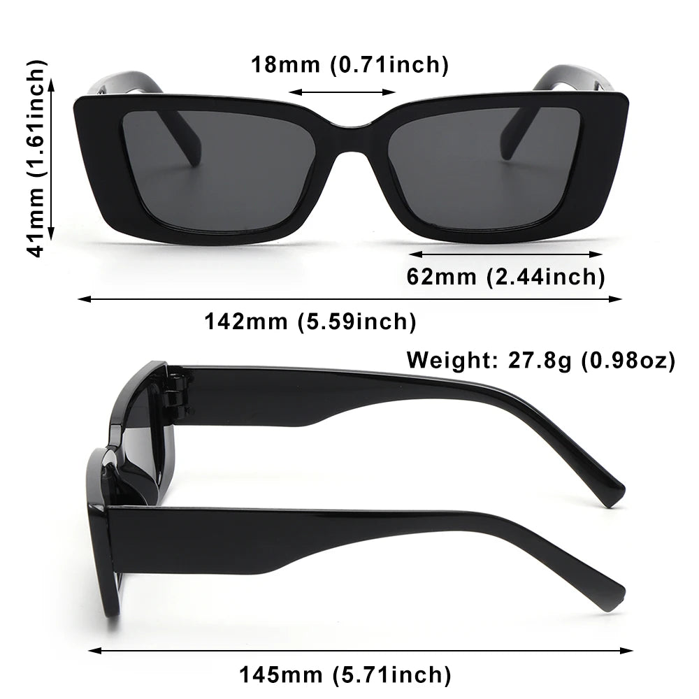 Retro Cat eyt Frame Sunglasses Women 2023 Luxury V Sun Glasses Men Fashion Rectangle Jelly Sunglasses with Metal Hinges UV400